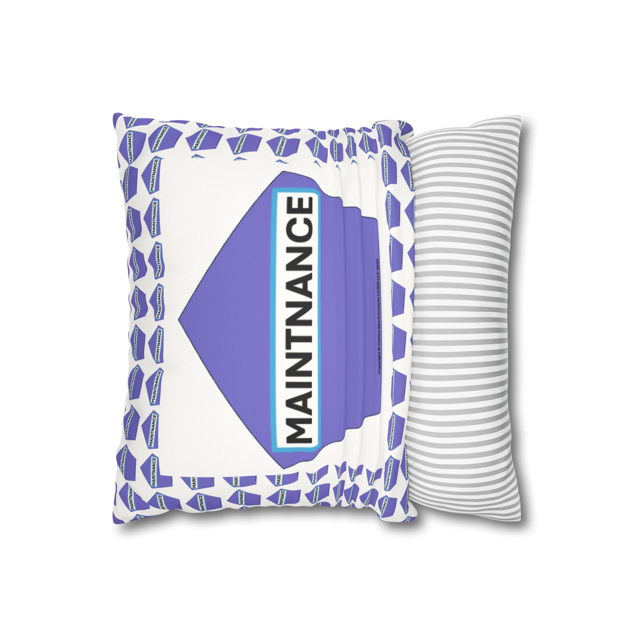 Maintenance Stages of Change Pillow - Faux Suede Recovery Support Décor for Therapy, Counseling & Cozy Living