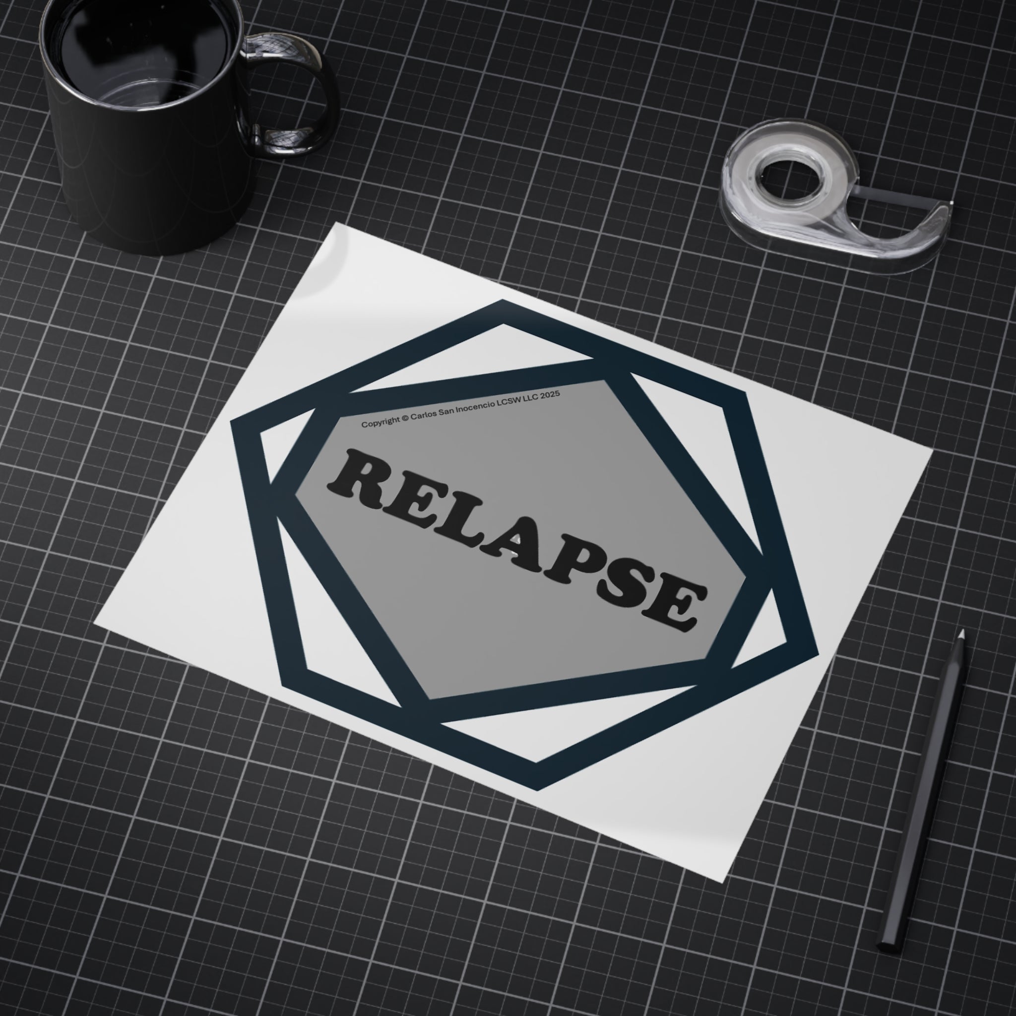 Vibrant Unframed Print – “Relapse” (Stages of Change Series by DiClemente)