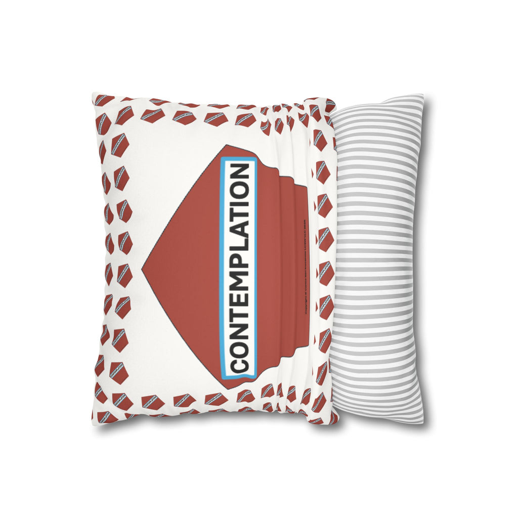 Contemplation Stages of Change Pillow - Faux Suede Recovery Support Décor for Therapy, Counseling & Cozy Living