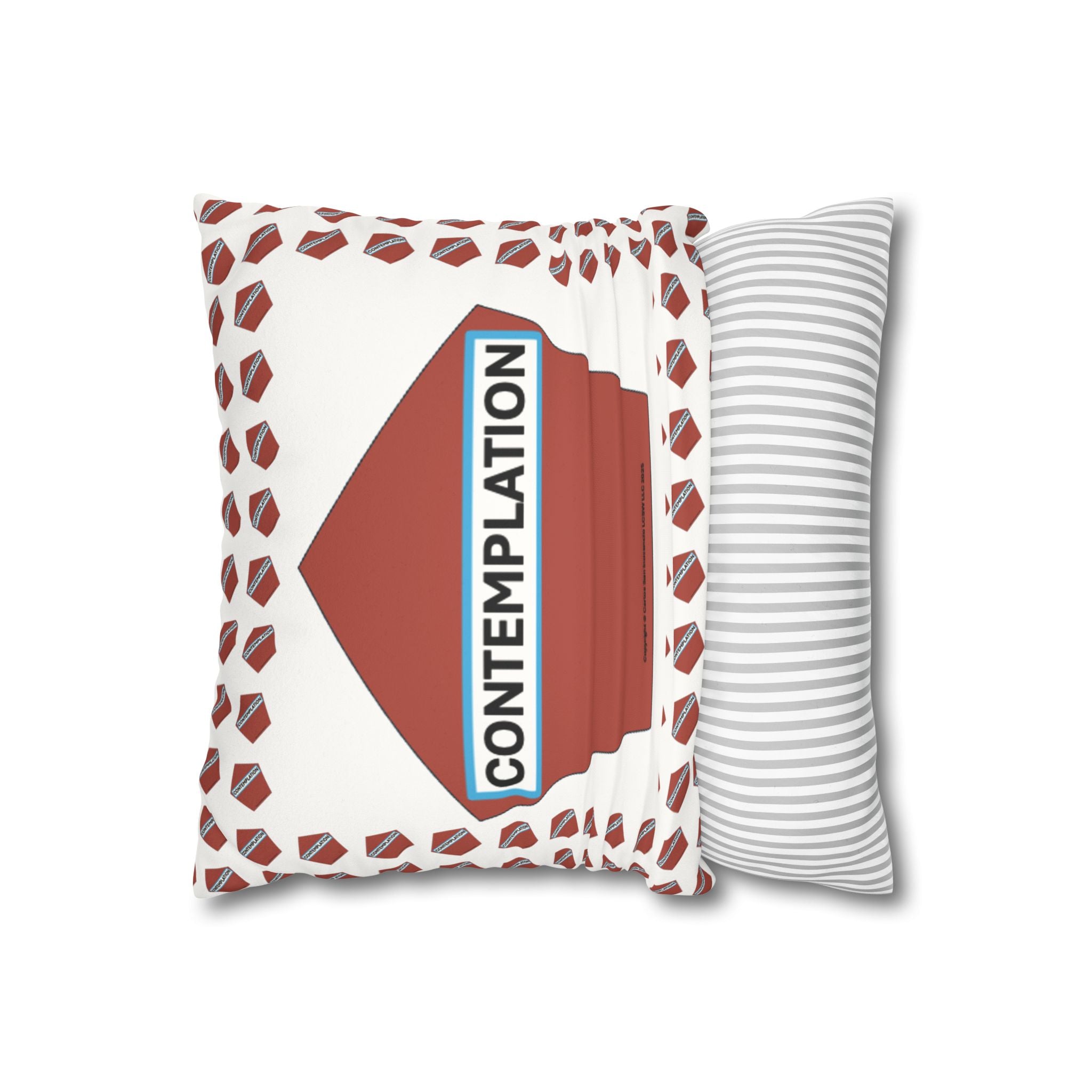 Contemplation Stages of Change Pillow - Faux Suede Recovery Support Décor for Therapy, Counseling & Cozy Living