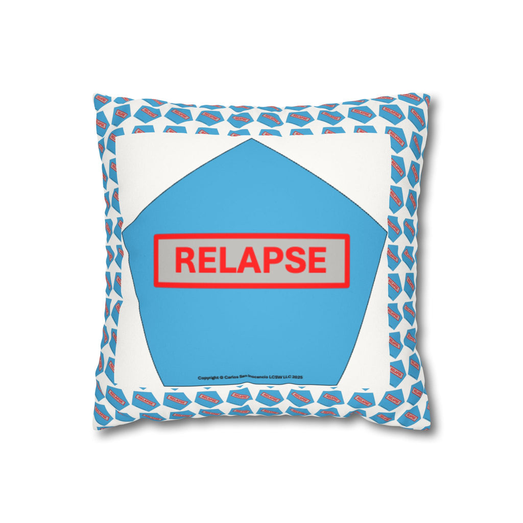 Relapse Stages of Change Pillow - Faux Suede Recovery Support Décor for Therapy, Counseling & Cozy Living