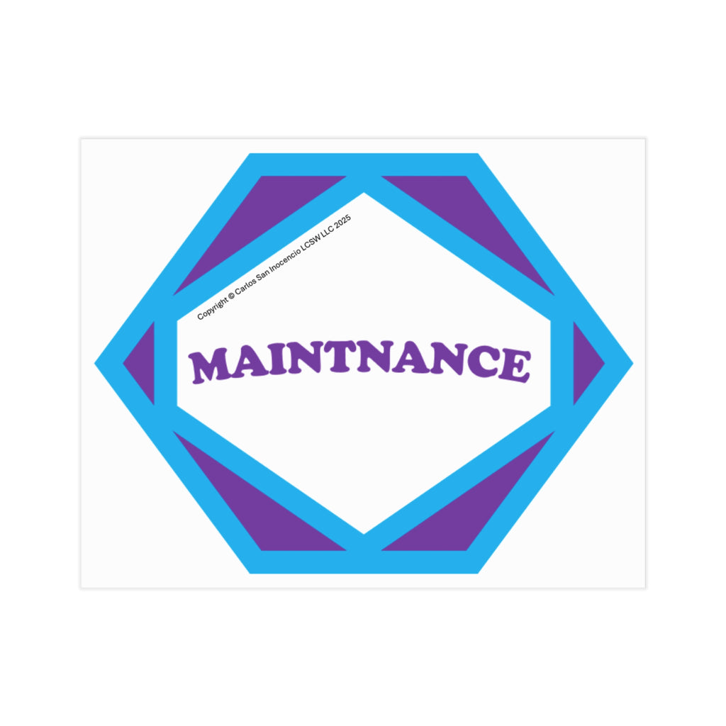 Vibrant Unframed Print – “Maintnance” (Stages of Change Series by DiClemente)