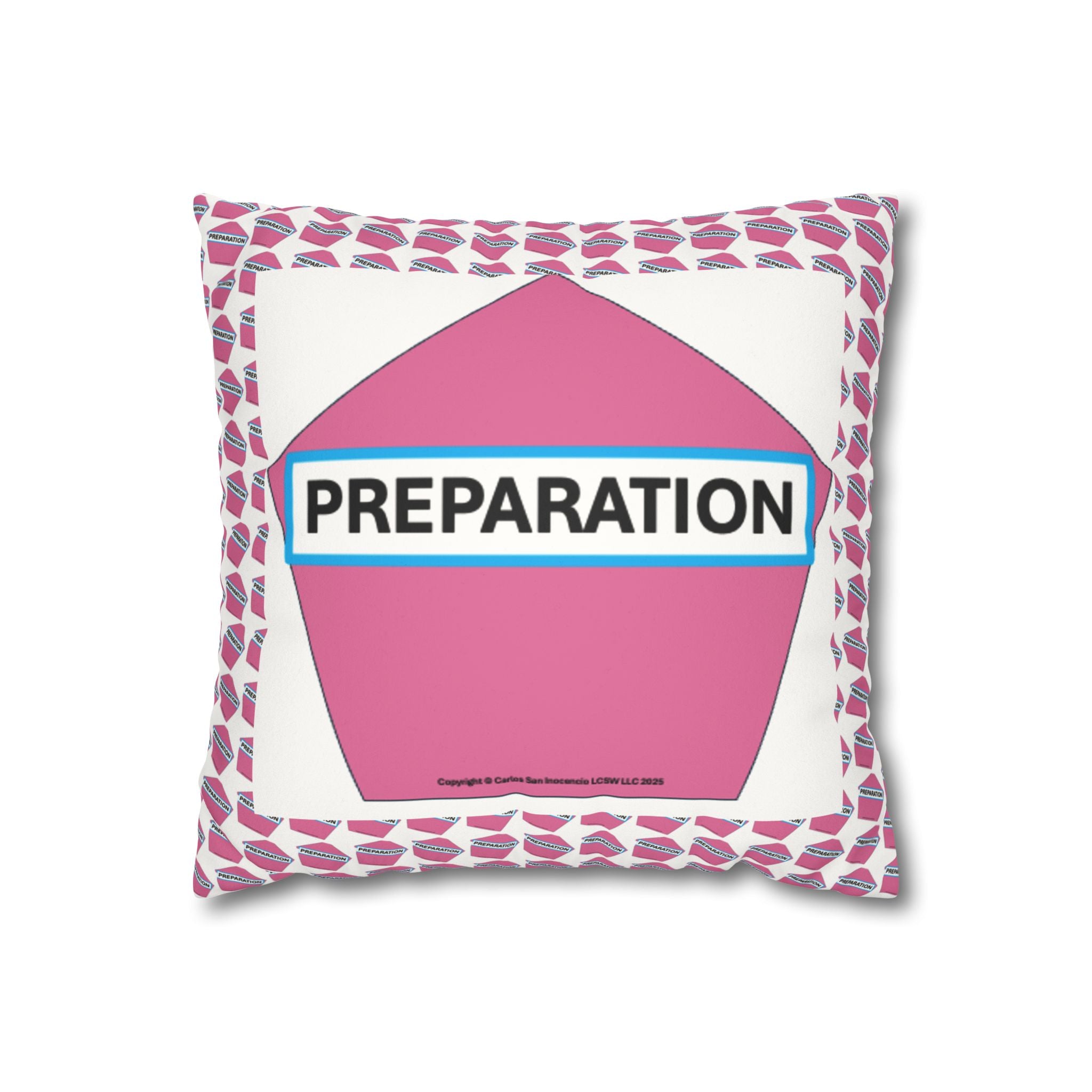 Preparation Stages of Change Pillow - Faux Suede Recovery Support Décor for Therapy, Counseling & Cozy Living