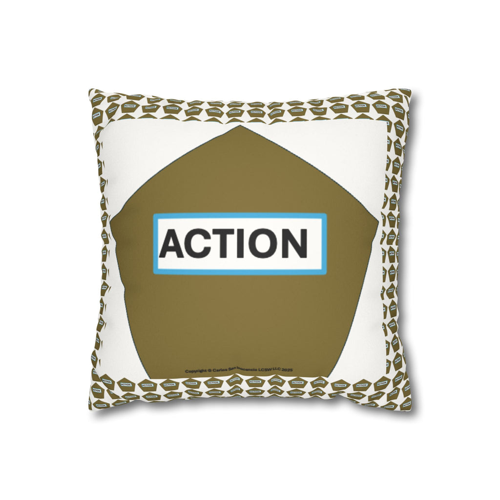 Faux Suede Square Pillowcase