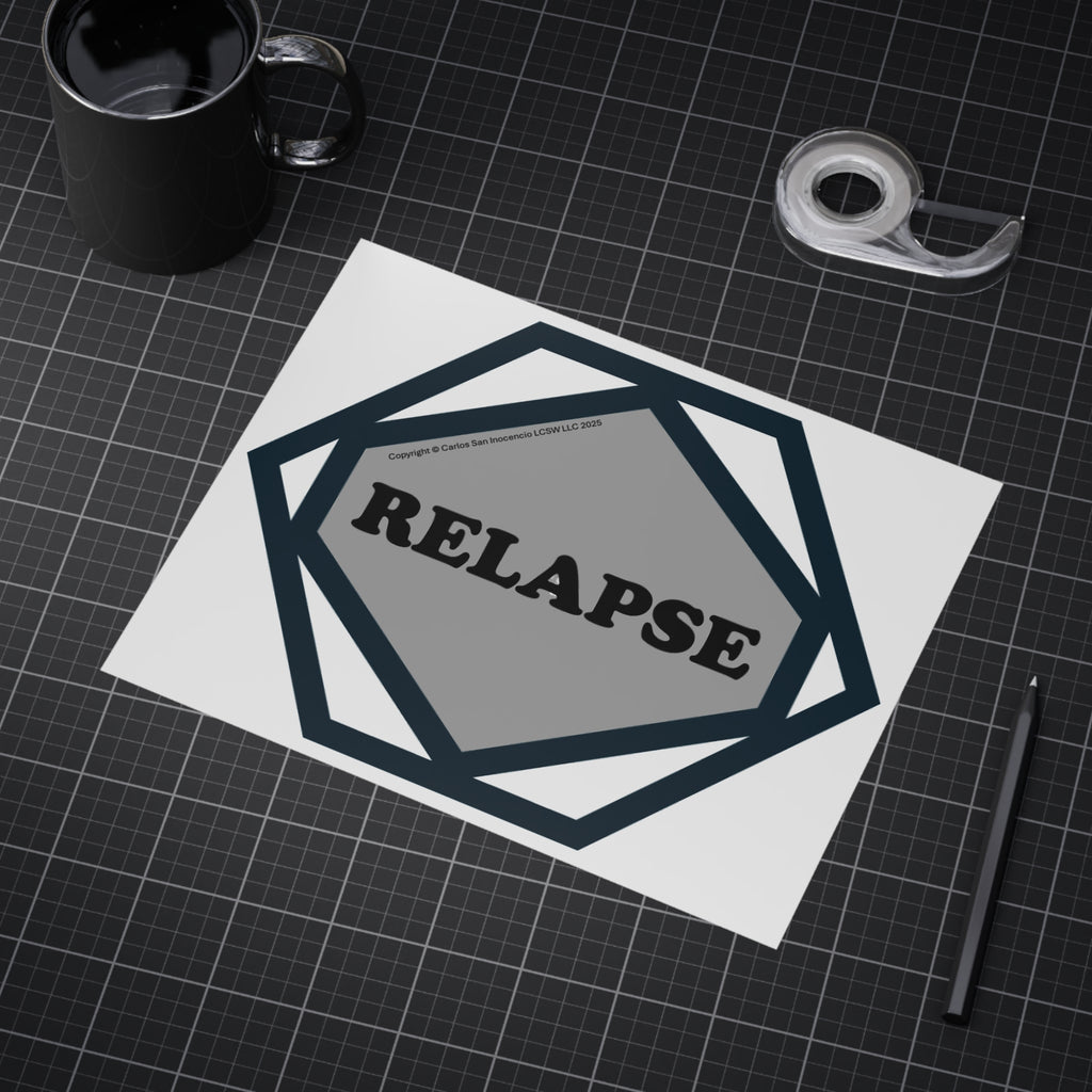 Vibrant Unframed Print – “Relapse” (Stages of Change Series by DiClemente)