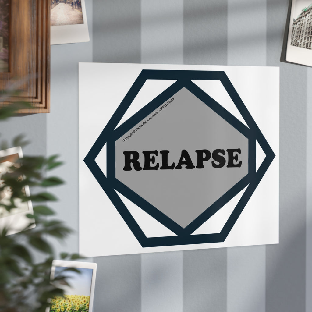 Vibrant Unframed Print – “Relapse” (Stages of Change Series by DiClemente)