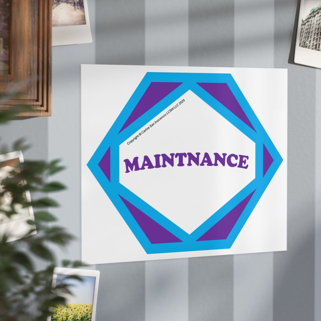Vibrant Unframed Print – “Maintnance” (Stages of Change Series by DiClemente)