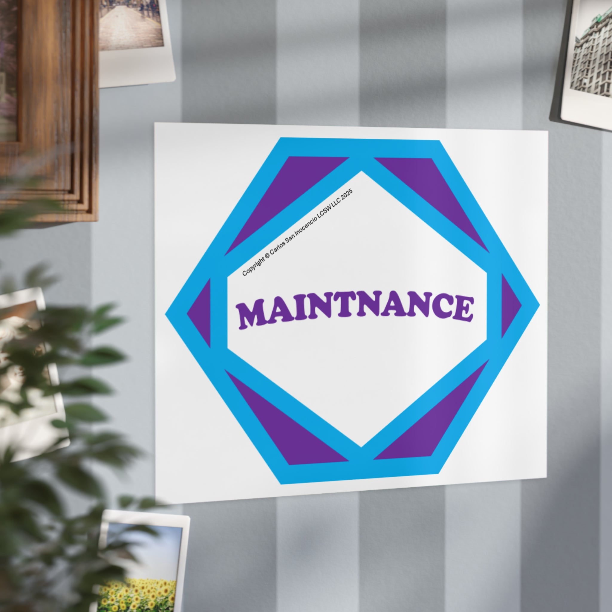 Vibrant Unframed Print – “Maintnance” (Stages of Change Series by DiClemente)