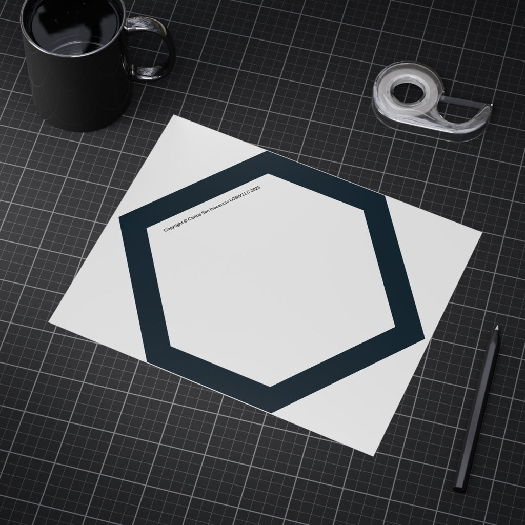 Vibrant Unframed Print – “BLANK” (Stages of Change Series by DiClemente)