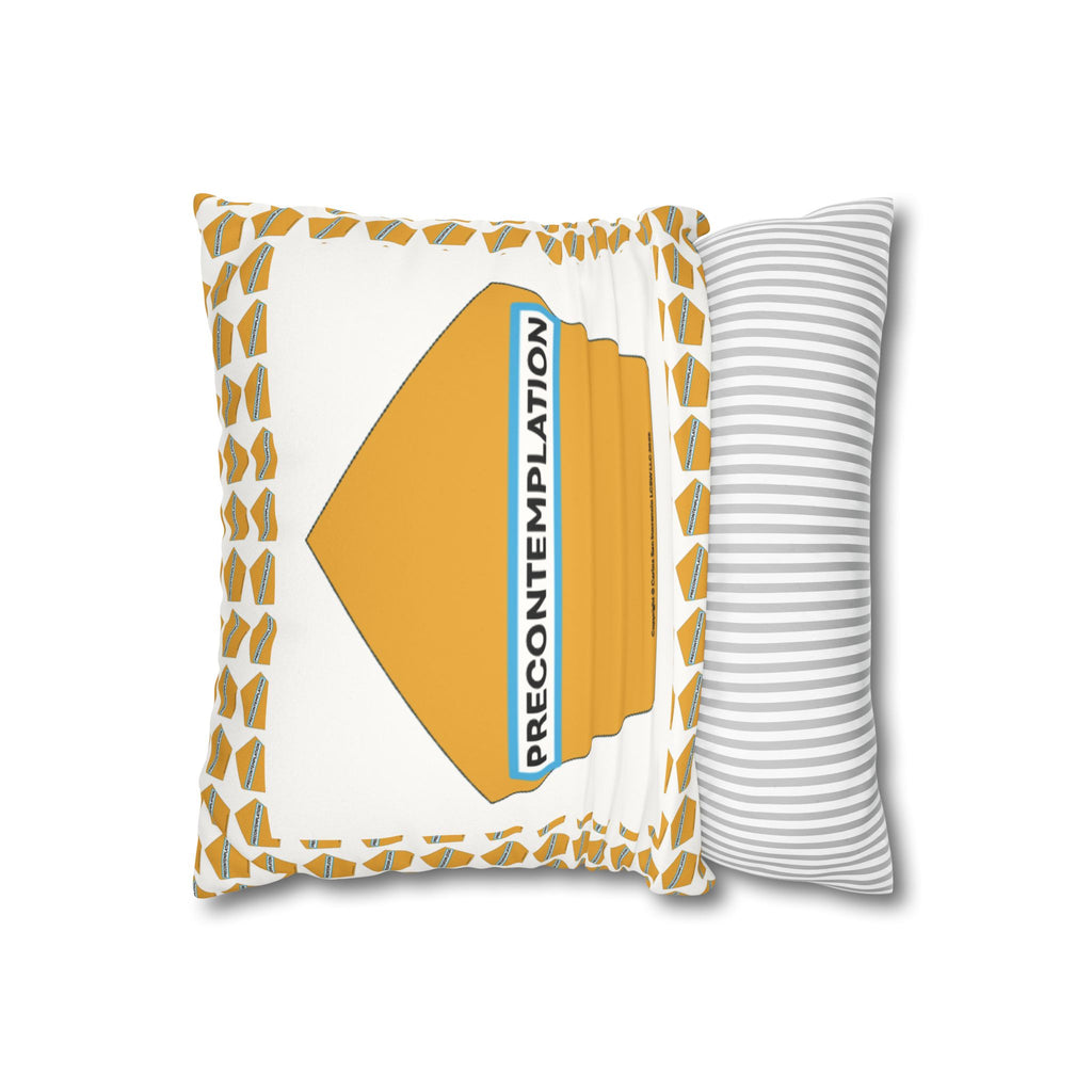 Precontemplation Stages of Change Pillow - Faux Suede Recovery Support Décor for Therapy, Counseling & Cozy Living