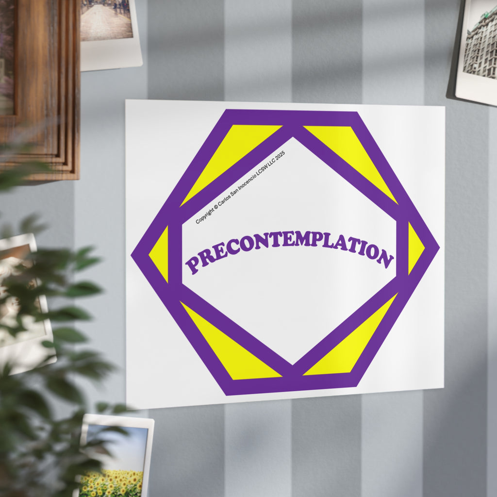 Vibrant Unframed Print – “ Precontemplation” (Stages of Change Series by DiClemente)