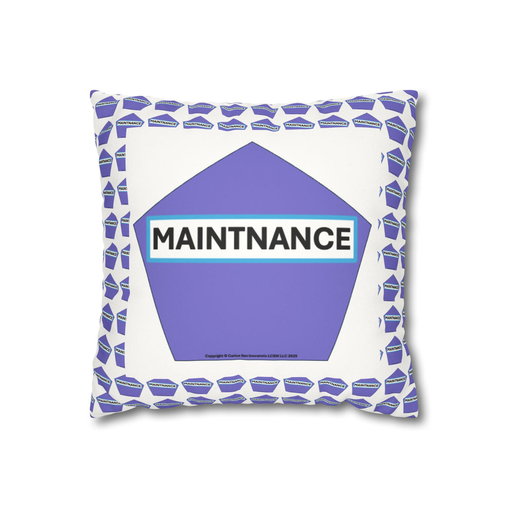 Maintenance Stages of Change Pillow - Faux Suede Recovery Support Décor for Therapy, Counseling & Cozy Living