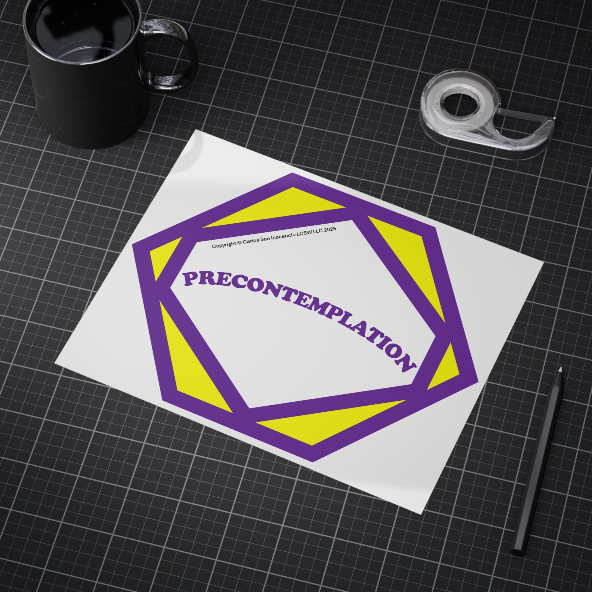 Vibrant Unframed Print – “ Precontemplation” (Stages of Change Series by DiClemente)