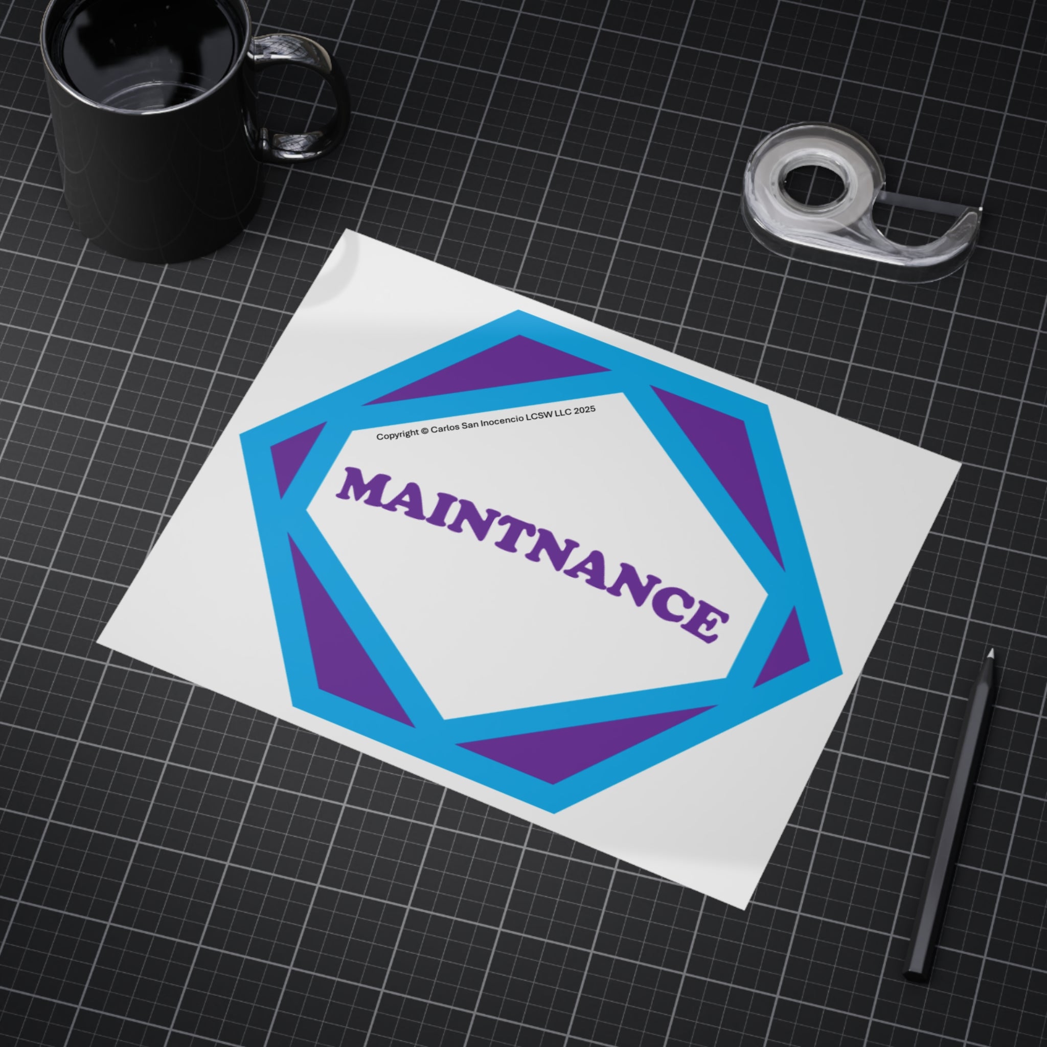 Vibrant Unframed Print – “Maintnance” (Stages of Change Series by DiClemente)