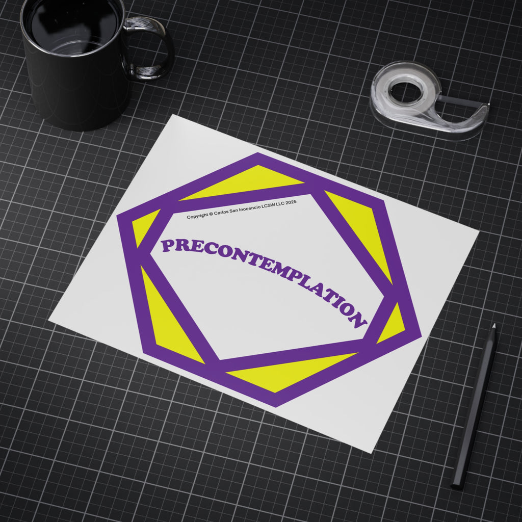 Vibrant Unframed Print – “ Precontemplation” (Stages of Change Series by DiClemente)